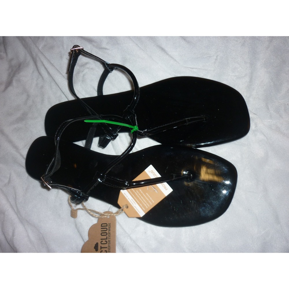 NEW Project Cloud Women Black Jelly Flip Flop Thong Sandals Size 9